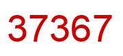 Number 37367 red image