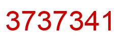 Number 3737341 red image