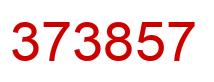 Number 373857 red image
