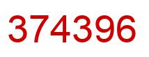 Number 374396 red image