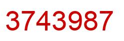 Number 3743987 red image