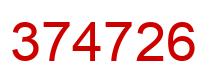 Number 374726 red image
