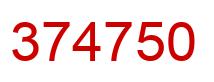 Number 374750 red image