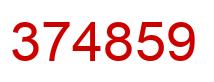 Number 374859 red image