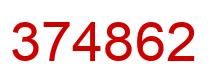 Number 374862 red image