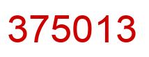 Number 375013 red image