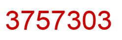 Number 3757303 red image