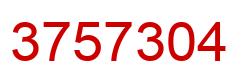 Number 3757304 red image