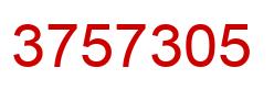 Number 3757305 red image