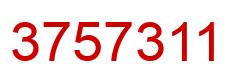 Number 3757311 red image