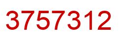 Number 3757312 red image