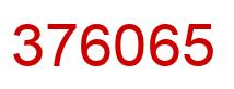 Number 376065 red image