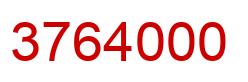 Número 3764000 imagen rojo