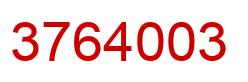 Número 3764003 imagen rojo