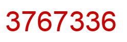 Number 3767336 red image