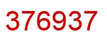 Number 376937 red image