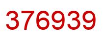 Número 376939 imagen rojo
