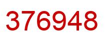 Number 376948 red image