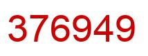 Número 376949 imagen rojo
