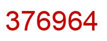 Number 376964 red image