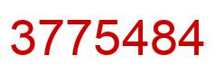 Number 3775484 red image