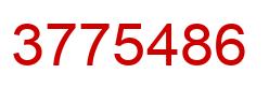 Number 3775486 red image