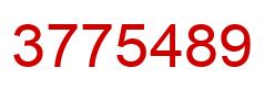 Number 3775489 red image