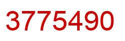 Number 3775490 red image