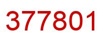 Número 377801 imagen rojo
