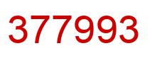 Número 377993 imagen rojo