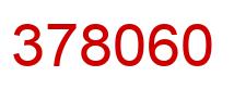 Number 378060 red image
