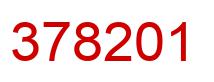 Number 378201 red image