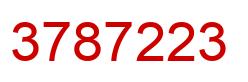 Number 3787223 red image