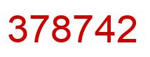 Number 378742 red image