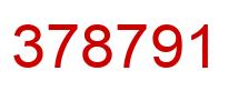 Number 378791 red image