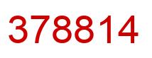 Number 378814 red image
