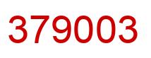 Number 379003 red image