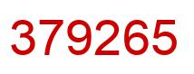 Number 379265 red image