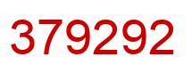 Number 379292 red image