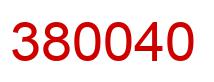 Number 380040 red image