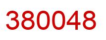 Number 380048 red image