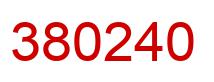 Number 380240 red image