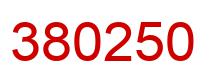 Number 380250 red image