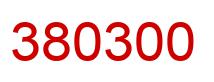 Number 380300 red image