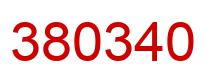 Number 380340 red image
