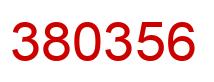 Number 380356 red image
