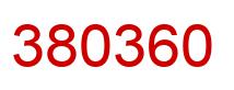 Number 380360 red image