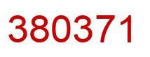 Number 380371 red image