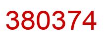 Number 380374 red image