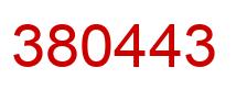 Number 380443 red image
